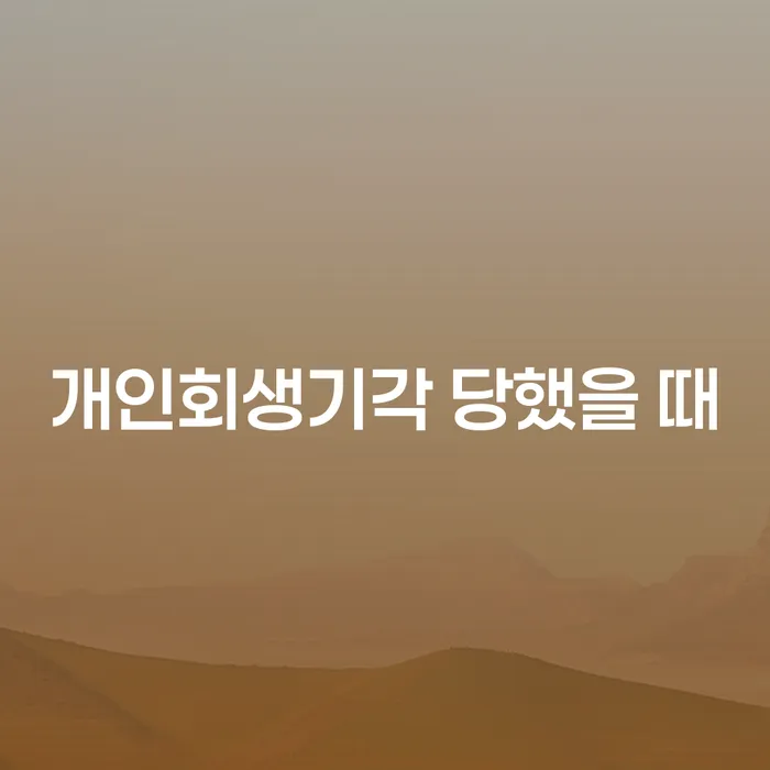 대출빚 개인회생으로 해결방법 절차 이해해야