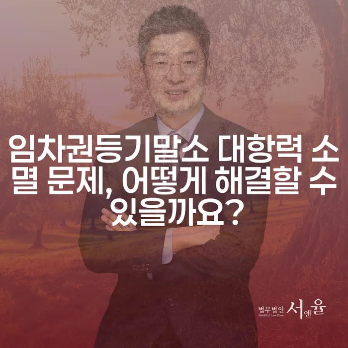 임차권등기말소 대항력 소멸 문제, 어떻게 해결할 수 있을까요?